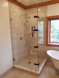 glass shower installation